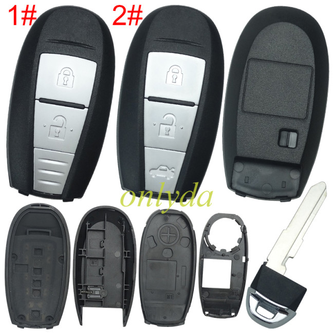 free shipping and no tax from HK warehouse 10pcs/lot For Suzuki remote key blank without badge, pls choose button