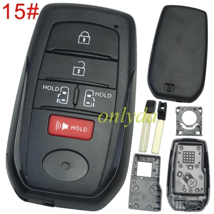 free shipping and no tax from HK warehouse 10pcs/lot For For Toyota  remote key shell,pls choose button