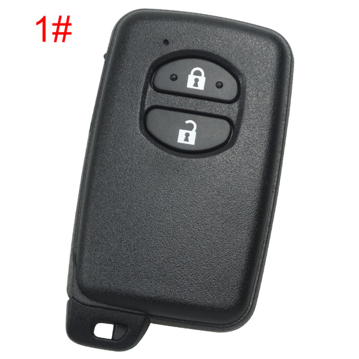 free shipping and no tax from HK warehouse 10pcs/lot For Toyota  remote key shell (round button), wiht badge ,pls choose button