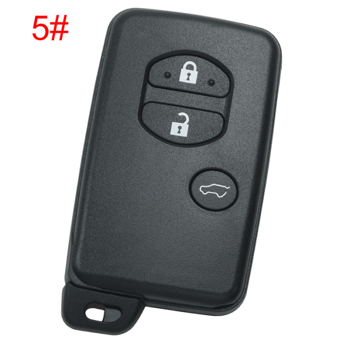 free shipping and no tax from HK warehouse 10pcs/lot For Toyota  remote key shell (round button), wiht badge ,pls choose button