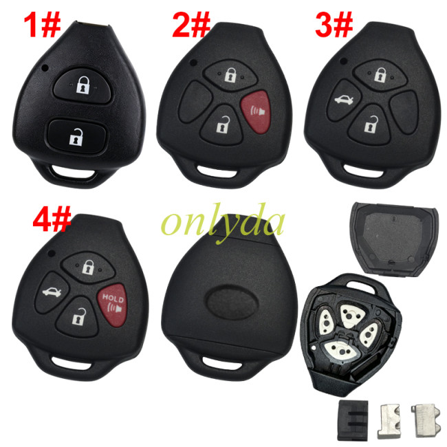 Stronger version For Toyota remote key shell with badge,fit for xhorse/keydiy, pls choose the button