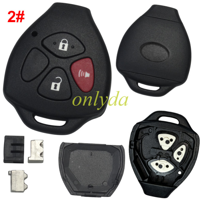 Stronger version For Toyota remote key shell with badge,fit for xhorse/keydiy, pls choose the button