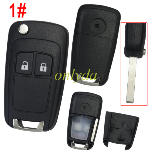 【Check Shell Interior | Not Hot Seller】For Chevrolet/Opel/Buick remote key shell with round badge, pls choose button