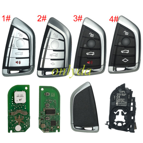 OEM BMW Remote Suitable for BMW G Classis BDC02 smart remote control key 4/3+1 button key FCC ID: N5F-ID2A IC 3248A-ID2A 434MHZ 49 Chip F2951,original PCB+ aftermarket shell pls choose button