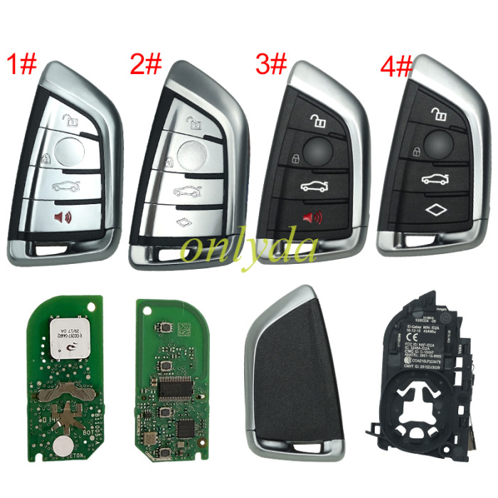 OEM BMW Remote Suitable for BMW G Classis BDC02 smart remote control key 4/3+1 button key FCC ID: N5F-ID2A IC 3248A-ID2A 434MHZ 49 Chip F2951,original PCB+ aftermarket shell pls choose button