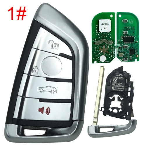 OEM BMW Remote Suitable for BMW G Classis BDC02 smart remote control key 4/3+1 button key FCC ID: N5F-ID2A IC 3248A-ID2A 434MHZ 49 Chip F2951,original PCB+ aftermarket shell pls choose button