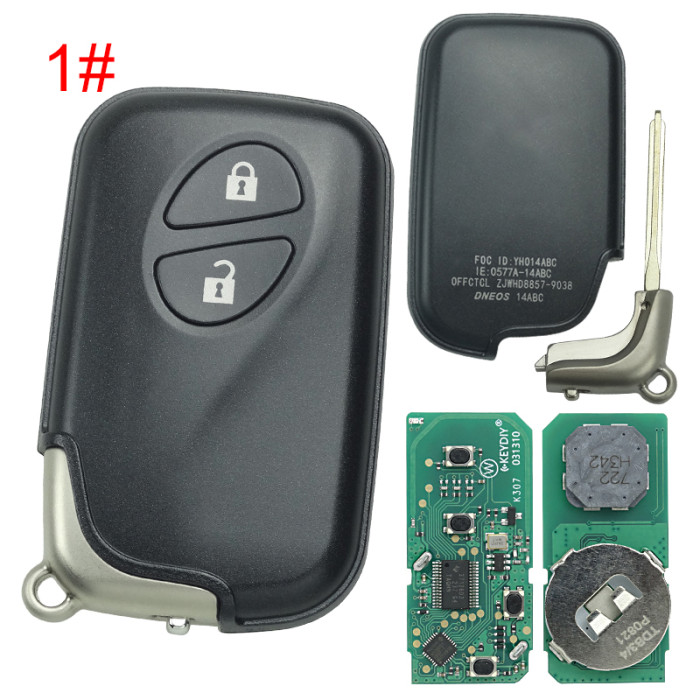 KEYDIY TDB04-3 TDB04-4 KD Smart Key Universal Remote Control With Toyota 4D chip ,please choose the key shell