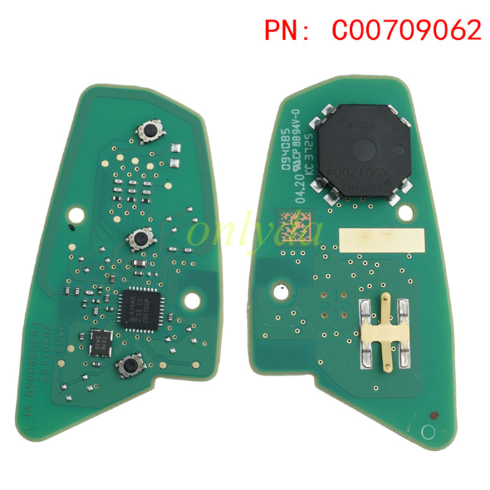 original for MG Smart Remote Key complete lock set  2 remote keys and 2 locks  3 Buttons: Lock, Unlock, Trunk Release Frequency: 434MHz (Export Version) Chip: Encrypted 47 Transponder Battery: CR2032 Fit for MG7, MG ONE, MG4 EV, New MG ZS, MG5 etc. PN: C00709062