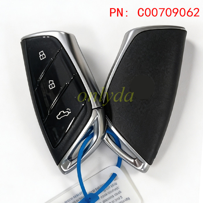 original for MG Smart Remote Key complete lock set  2 remote keys and 2 locks  3 Buttons: Lock, Unlock, Trunk Release Frequency: 434MHz (Export Version) Chip: Encrypted 47 Transponder Battery: CR2032 Fit for MG7, MG ONE, MG4 EV, New MG ZS, MG5 etc. PN: C00709062