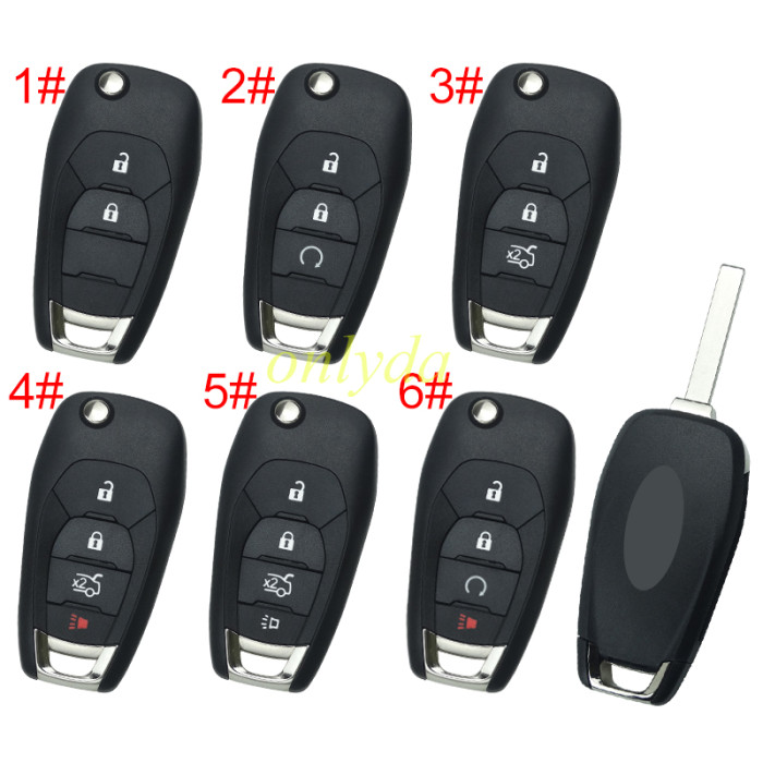 free shipping and no tax from HK warehouse 10pcs/lot For Chevrolet  remote key shell with round badge place, pls choose the button