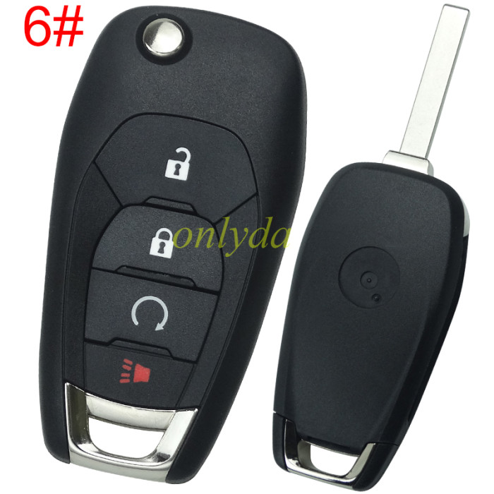 free shipping and no tax from HK warehouse 10pcs/lot For Chevrolet  remote key shell with round badge place, pls choose the button