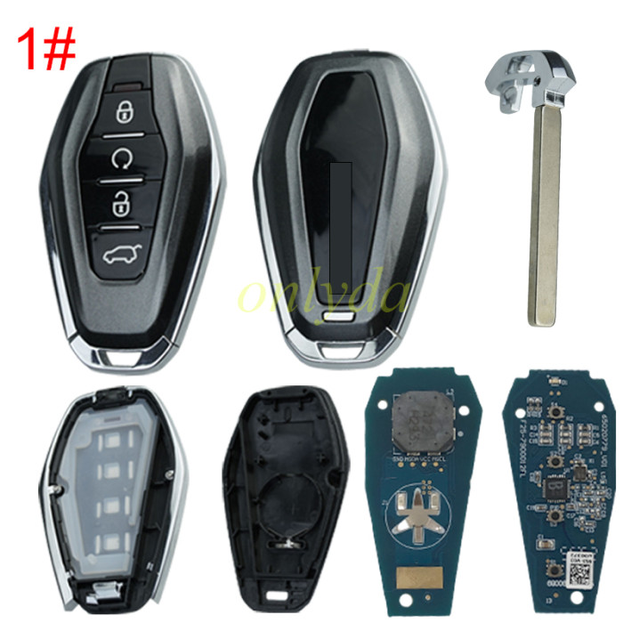 Smart KEY original Chery Jetour smart remote keys|HITAG 3 ID47 CHIP|434MHz | 4 buttons