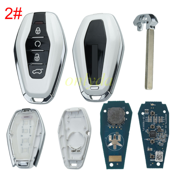 Smart KEY original Chery Jetour smart remote keys|HITAG 3 ID47 CHIP|434MHz | 4 buttons