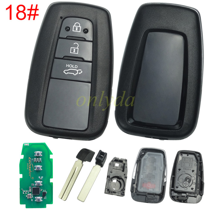 Lonsdor LT32-01 Series Smart Key 4A‑B6 4A‑AA 4A‑BA for Toyota Lexus 2025‑2026, Work with K518 / K518 PRO / KW100