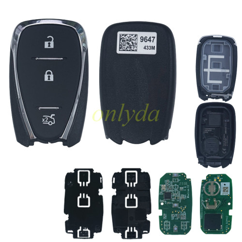 original Chevrolet 3 button remote key with 434MHZ with 4A chip