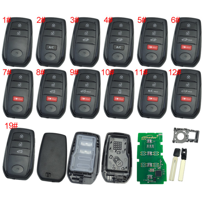 Lonsdor LT32-02 Series Smart Key 4A‑B6 4A‑AA 4A‑BA for Toyota Lexus 2025‑2026, Work with K518 / K518 PRO / KW100