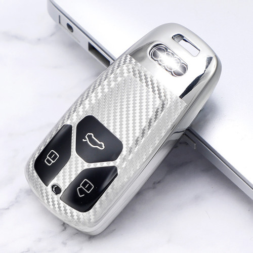 For Audi new Q7,TT,A4,3 button TPU protective key case,please choose the color