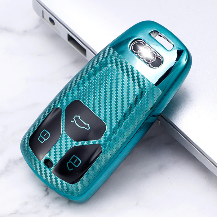 For Audi new Q7,TT,A4,3 button TPU protective key case,please choose the color