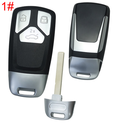 For Audi  remote key blank 【with badge】, pls choose button