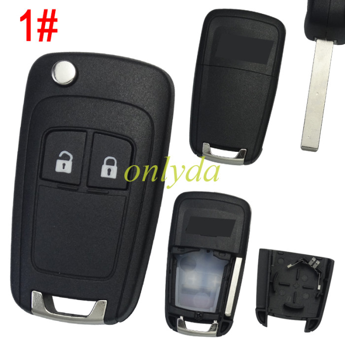 For Chevrolet remote key shell with cross badge, pls choose the button