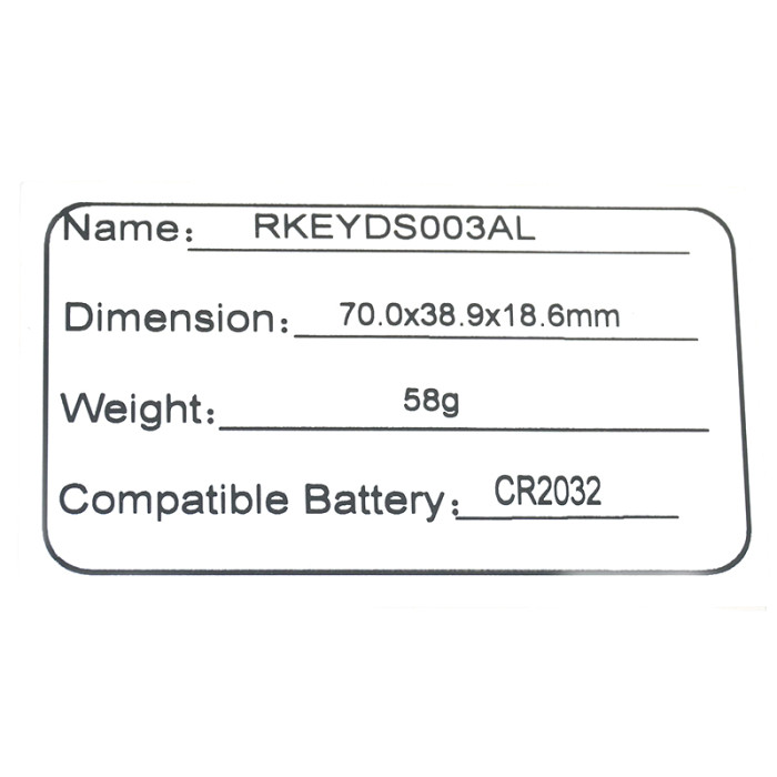 DS003AL 3‑Button Flip Universal Remote Key