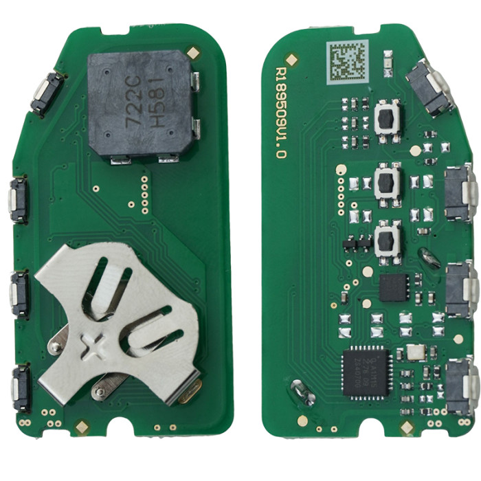 Vehicle Compatibility: 2023–2026 Kia Niro, Niro EV, and PHEV models (with power liftgate and parking assist systems) FCC ID: FD01340 Frequency: 433 MHz / 433.92 MHz Transponder Chip: HITAG-AES (ID4A chip) Battery Type: CR2032Button  Functions (7): Lock, Unlock, Hatch Hold, Remote Start Hold, Park Assist In (Forward), Park Assist Out (Backward), and Panic  PN:95440-AT010