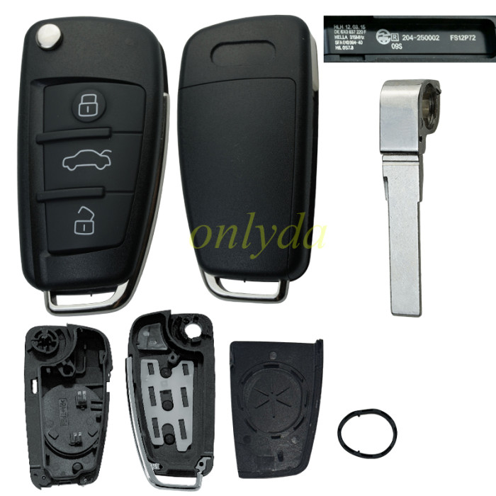 KYDZ Audi A6L Q7 3 button remote key with 8E chip & 868mhz FSK  work with zed full autel vvdi lonsor machine For Audi A6 01.2004-08.2011 Audi Q7 2006-2015  Audi S6 2004-2010  4F0 837 220 AK