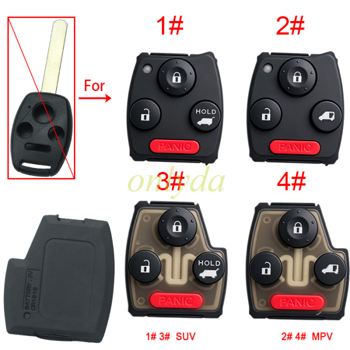 For Honda remote key shell inner part, pls choose button