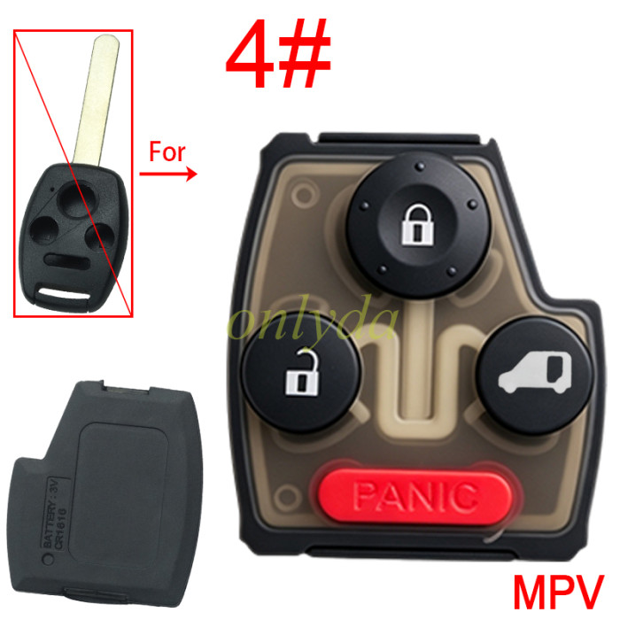 For Honda remote key shell inner part, pls choose button