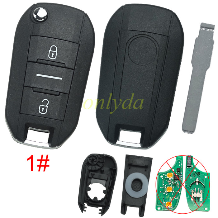 European Style for Peugeot remote key shell with round badge