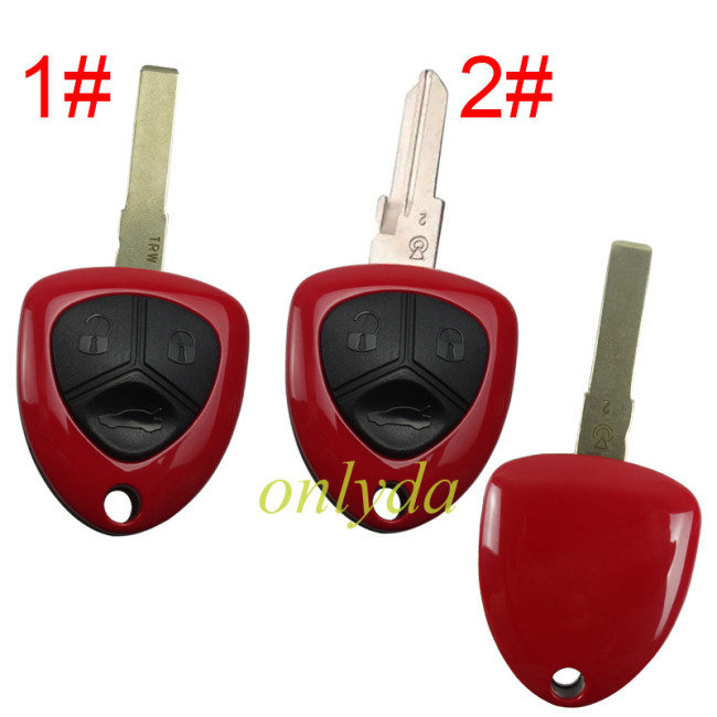 For Ferrari 3 button remote key shell  without badge , pls choose blade