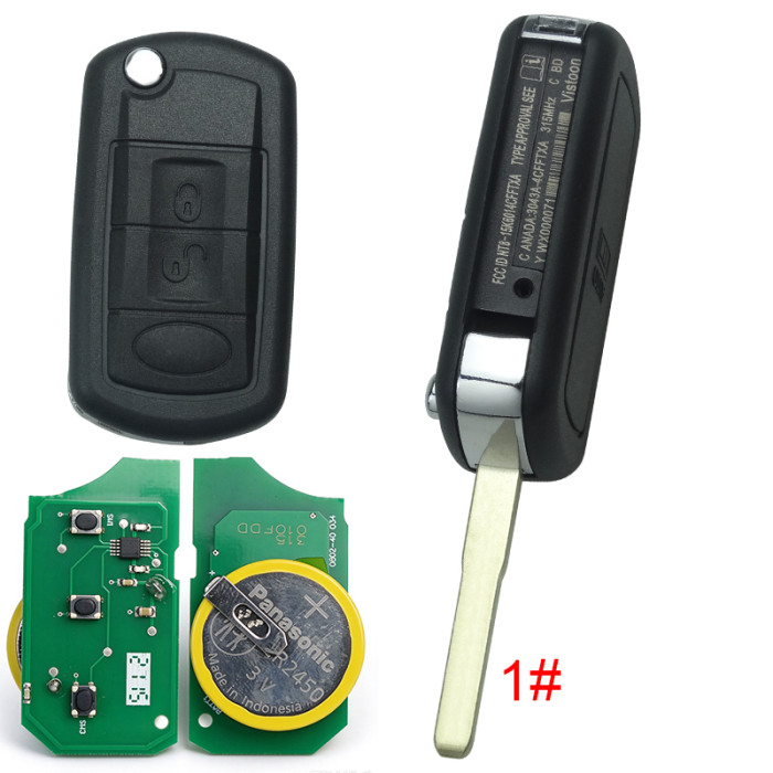 For  Range Rover 3 button remote key with 315mhz/434mhz