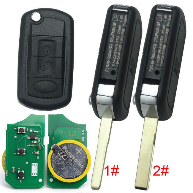 For  Range Rover 3 button remote key with 315mhz/434mhz