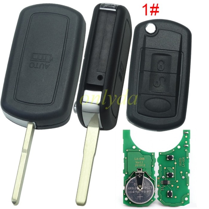 For Range Rover 3 button remote key with 315/434mhz PCF7936 (HITAG2) chip