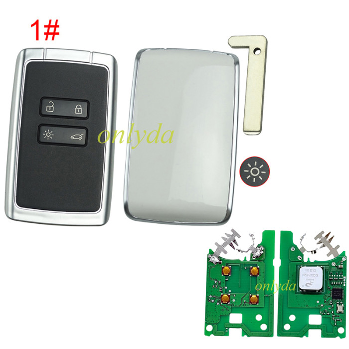 【Aftermarket, 4A AES NCF29A1M】keyless card for Renault Clio 5,Megane 4,Espace 5,Talisman phase 2 2019-2023，NCF29A1M / 4A AES transponder 433.92Mhz4 Button compatible with Renault/Dacia Arkana Megane IV,Espace V,Kadjar, Koleos II,Clio V,Captur II,Scenic IV,Trafic III,Zoe II, Duster