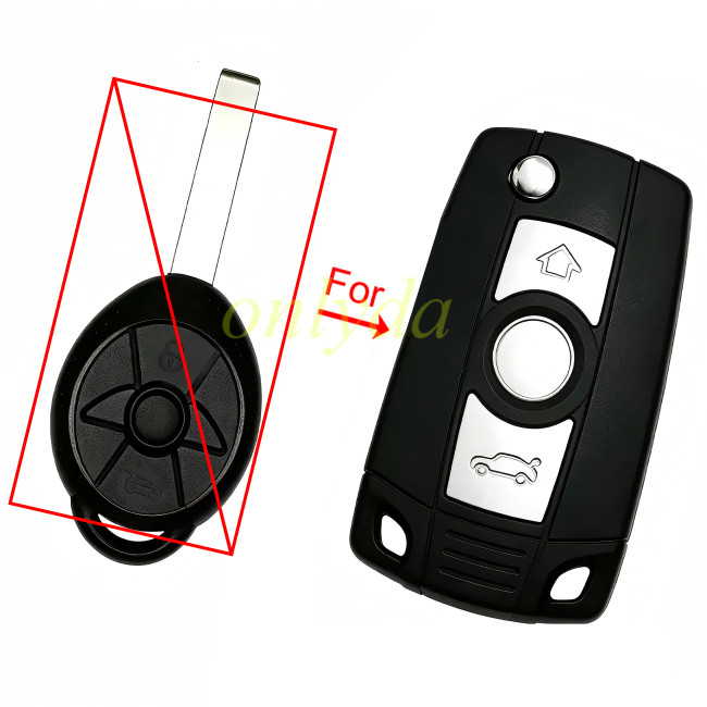 For New upgrade for BMW Mini Cooper 3 button flip remote key with 315mhz/434mhz (Switchable frequency), pls choose frequency