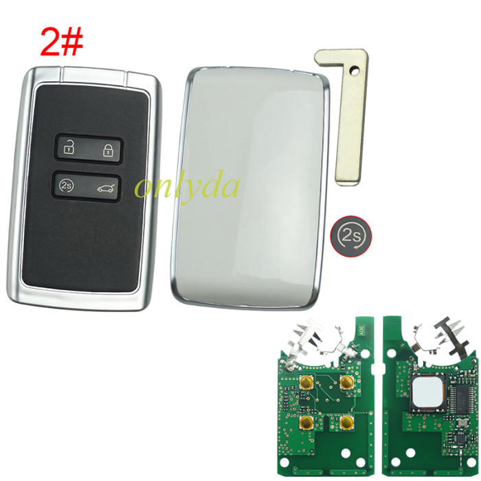 【High-Quality Aftermarket, ID4A PCF7953M】High quality Keyless card for Renault  Megane4, Talisman, Espace5 2016+ Smart Key With 4Buttons 285977147R 433MHz HITAG AES original PCF7953M ID4A CMIIT ID:2014DJ3371
