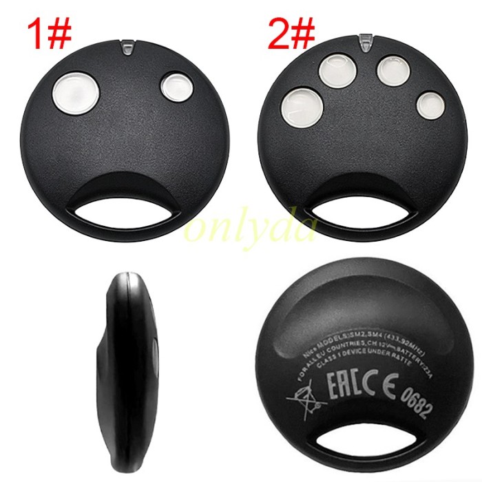 Rolling Code Remote Control (Nice Smilo / Era / Flor) for Garage Doors and Barrier Gates – 433.92 MHz