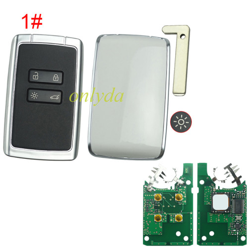 【High-Quality Aftermarket, ID4A PCF7953M】High quality Keyless card for Renault  Megane4, Talisman, Espace5 2016+ Smart Key With 4Buttons 285977147R 433MHz HITAG AES original PCF7953M ID4A CMIIT ID:2014DJ3371