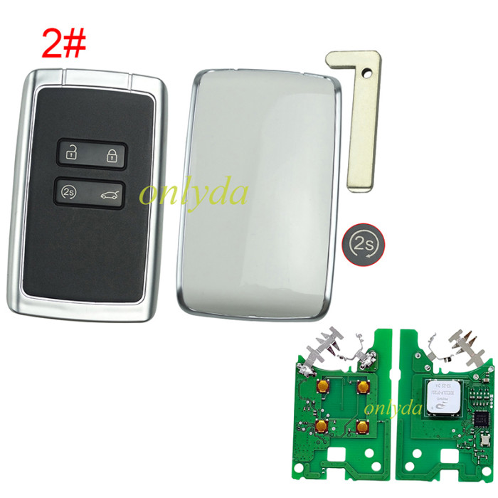 【Aftermarket, 4A AES NCF29A1M】keyless card for Renault Clio 5,Megane 4,Espace 5,Talisman phase 2 2019-2023，NCF29A1M / 4A AES transponder 433.92Mhz4 Button compatible with Renault/Dacia Arkana Megane IV,Espace V,Kadjar, Koleos II,Clio V,Captur II,Scenic IV,Trafic III,Zoe II, Duster