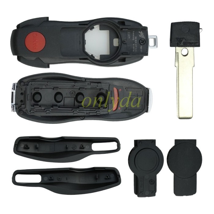 For Porsche remote key blank with badge , pls choose button model
