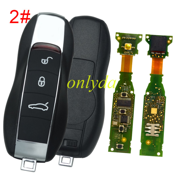 original OEM for Porsche  Keyless remote key   PCF7953P Chip with  KR55WK50138 Porsche 911 Boxter Cayenne 958  3B/ 3+1B/ 4B / 4+1B 315mhz/433mhz/434mhz,pls choose button and frequency  original PCB+ aftermarket shell