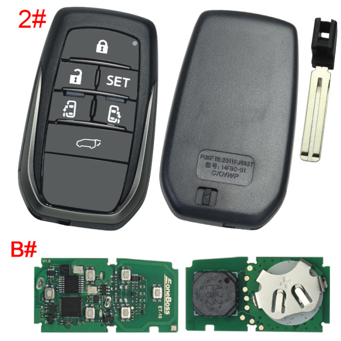 Eoneboss ET-10 universal key  for Toyota, Pls choose button