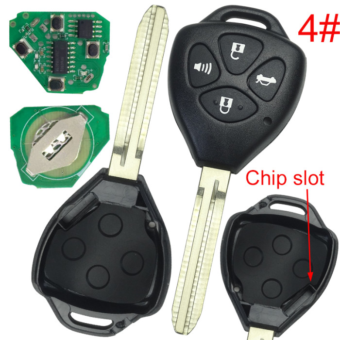 FOR Toyota Remote Key   for Hilux  and Yaris 433MHz,4D67 chip, Pls choose model