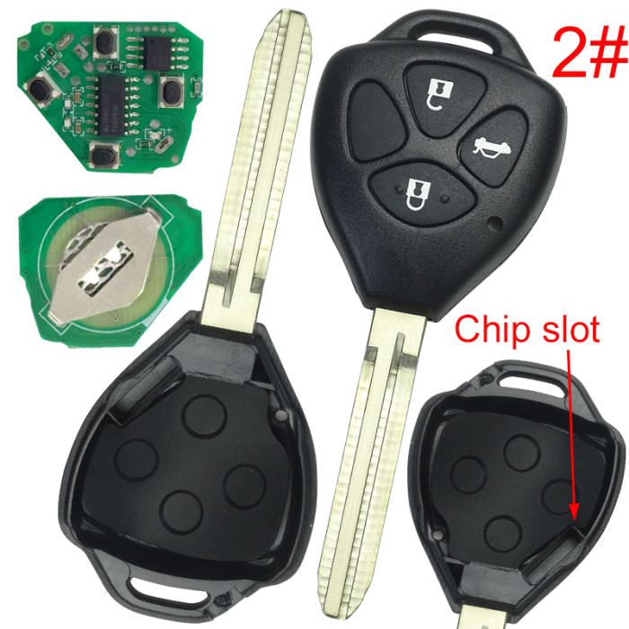 FOR Toyota Remote Key   for Hilux  and Yaris 433MHz,4D67 chip, Pls choose model