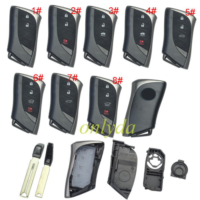 Lexus 2024 & 2025 New Lexus Models remote key blank with blade with logo  , pls choose button
