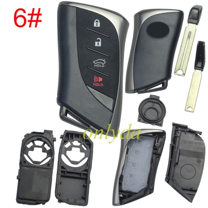 Lexus 2024 & 2025 New Lexus Models remote key blank with blade with logo  , pls choose button