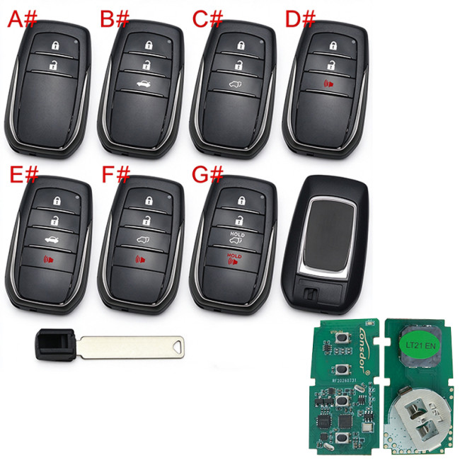 Lonsdor LT21-04 Smart Key for 2025+ Toyota Lexus 8A B6 Type, pls choose button