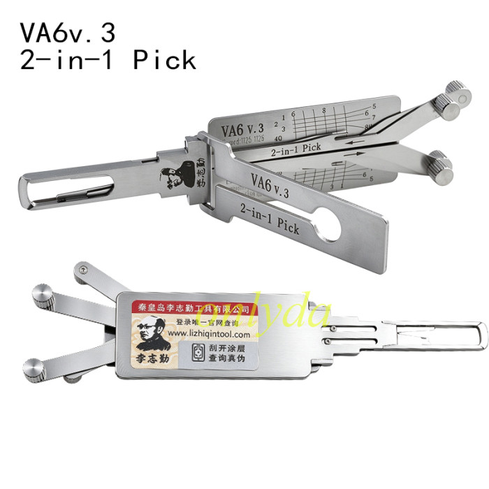 For Lishi VA6 lock pick and decoder together  2 in 1used for Renault