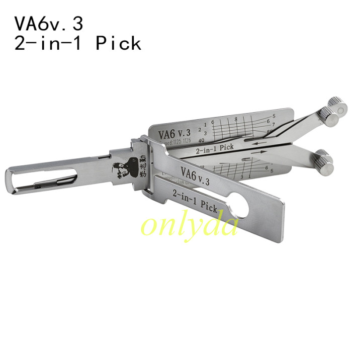 For Lishi VA6 lock pick and decoder together  2 in 1used for Renault